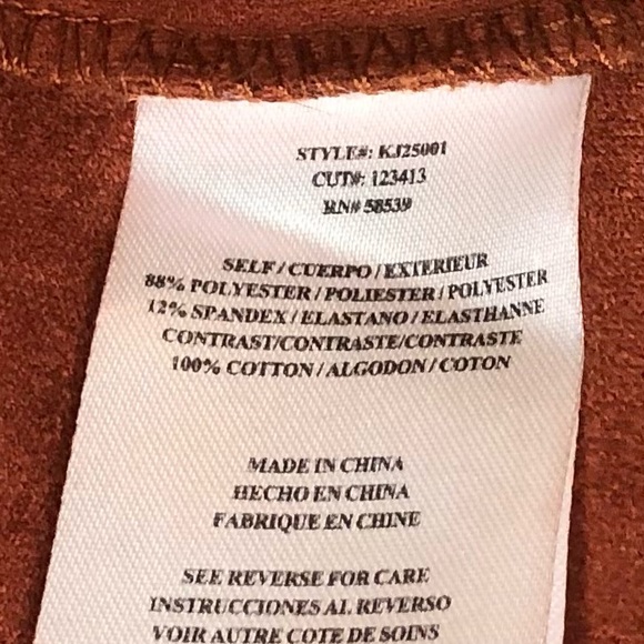 Faux Suede Drape Jacket Kut From The Kloth, Burnt Orange/Rust Size Medium - Picture 5 of 5